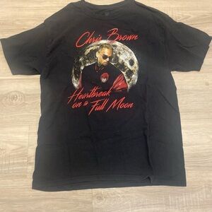 Hanes Black Graphic Tee with Red Accents